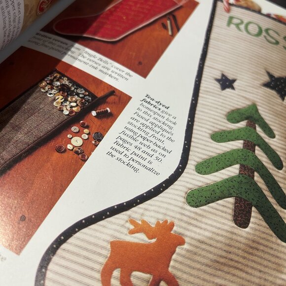 Vintage 90s Christmas Craft Books DIY Holiday Décor Wreaths Stockings Ornaments - Picture 6 of 11